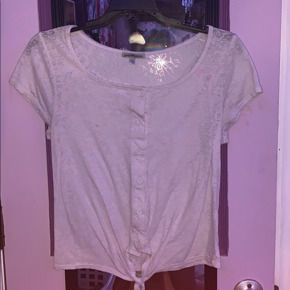 white button down